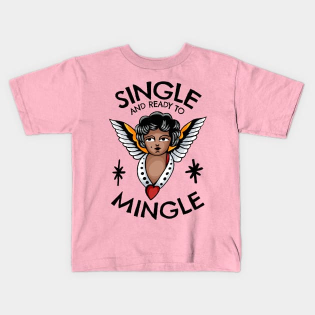 Cute Angel Valentine's Day Kids T-Shirt by KewaleeTee